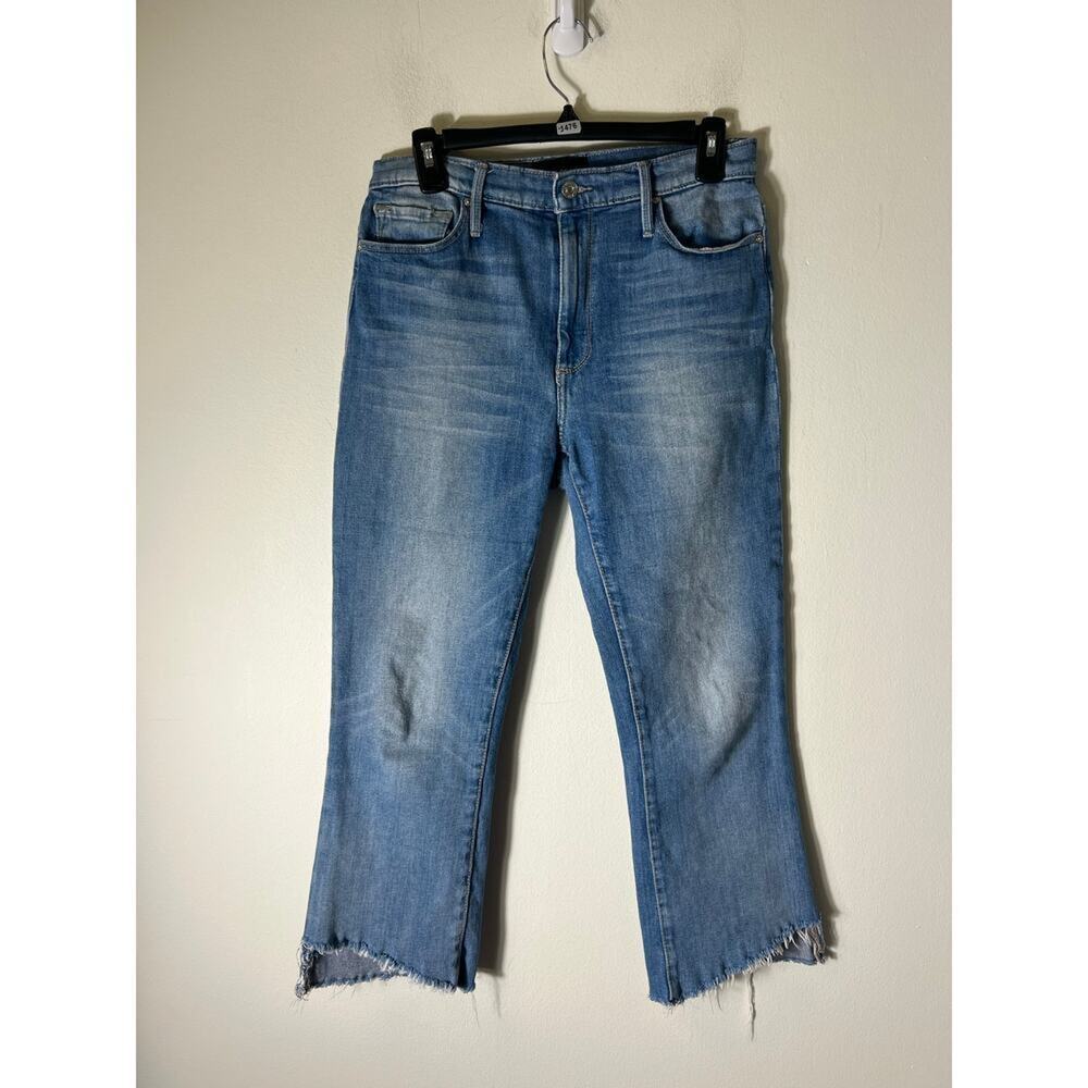Black Orchid Cindy Denim Medium Wash Frayed Hem Size 27